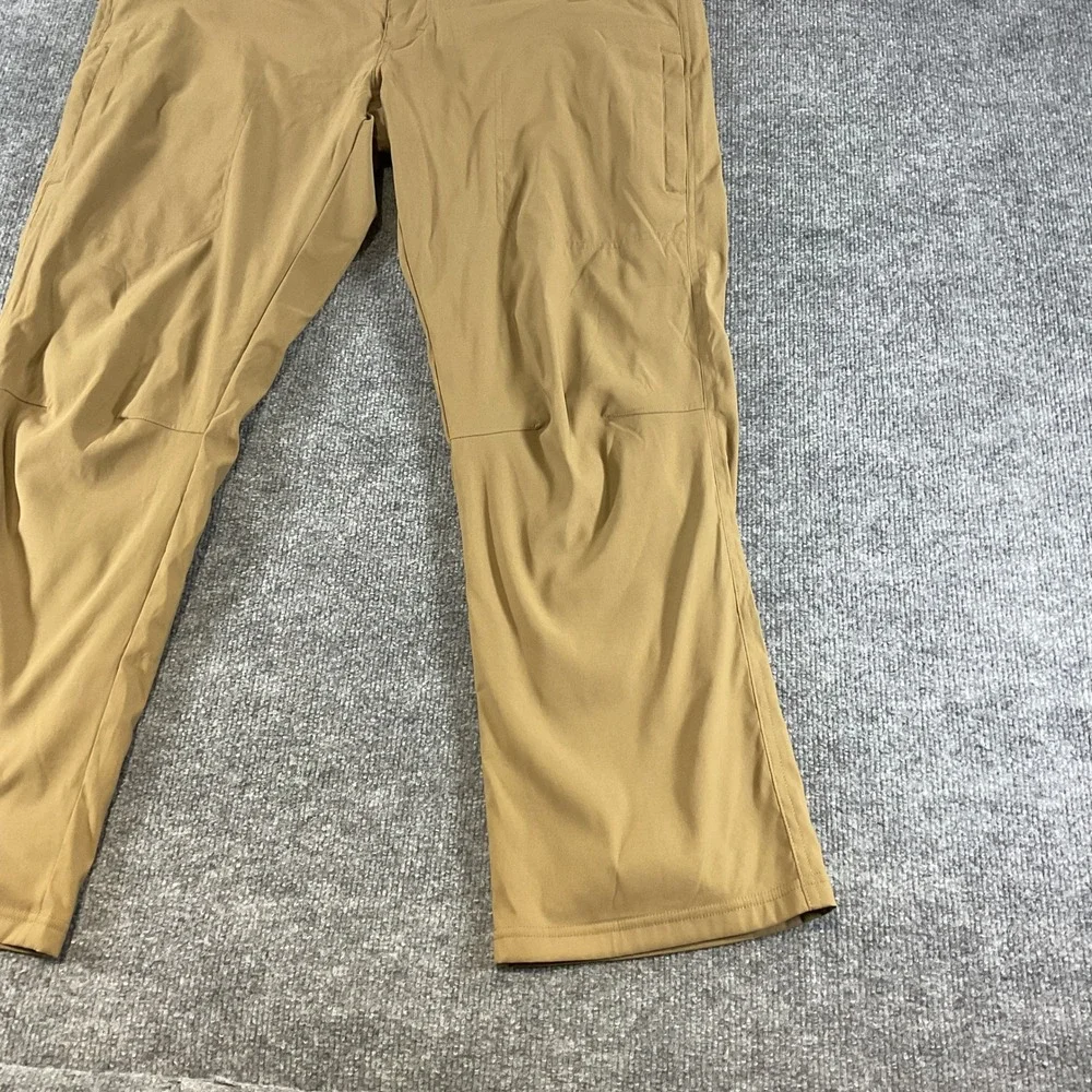 Orvis Fleece Lined Pants Mens 38x30 Tan Performance Hiking Outdoor Winter New